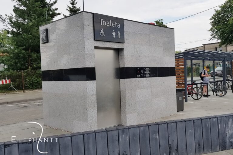 Automatyczna jednostanowiskowa prostokątna toaleta miejska City S1